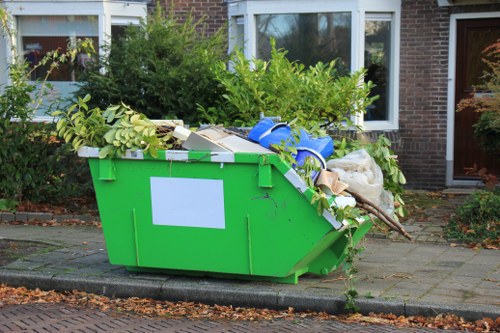 Professional waste removal team at work